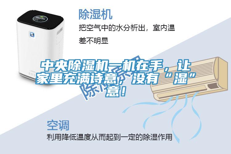 中央除濕機一機在手，讓家里充滿詩意，沒有“濕”意！