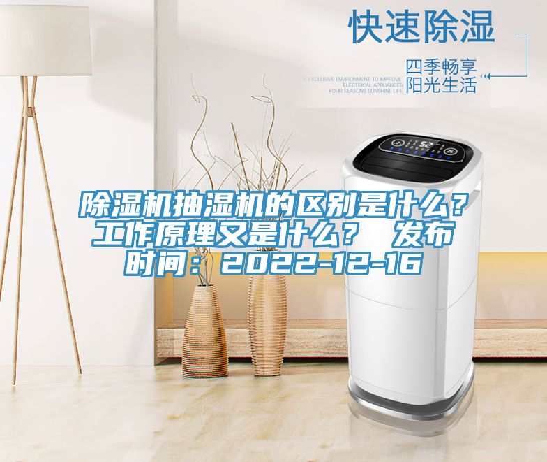 除濕機抽濕機的區別是什么?工作原理又是什么? 發布時間:2022-12-16